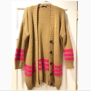Tan Oversized Cardigan